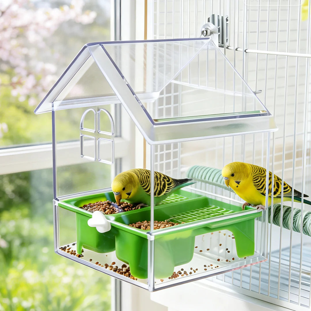 HLGOOD™  Pull-Out External Parrot Feeder