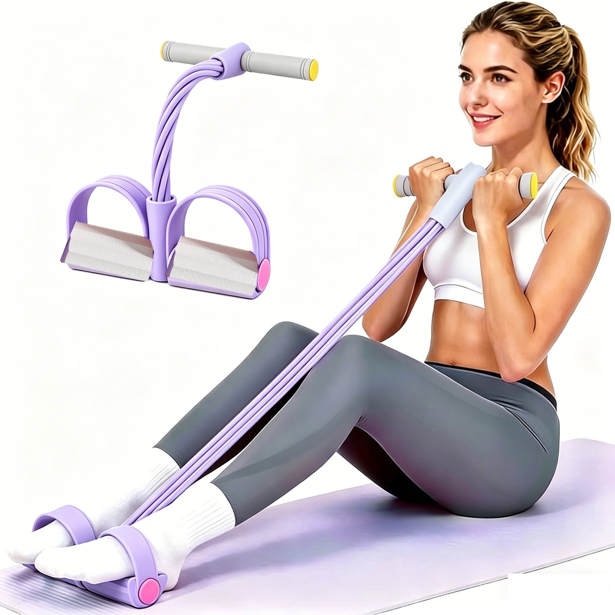 HLGOOD™  Pedal resistance band with handle