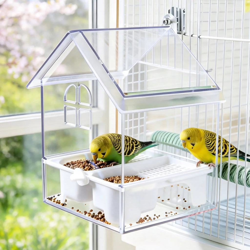 HLGOOD™  Pull-Out External Parrot Feeder