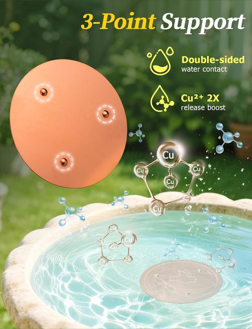 HLGOOD™  Bird Bath Copper Discs Purifies Bird Bath Water